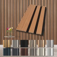 Hexim - Akustikpaneele Holz Mila Musterstücke flexible Wandpaneele Kombipaneel Wandpaneele mdf Akustikfilz: Teak, 1 Musterstück von HEXIM