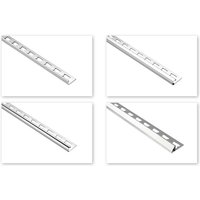 Hexim - Fliesenschienen Edelstahl - silber glänzend große Auswahl 2 Meter: 12mm, C-Profil von HEXIM