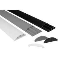 Hexim - Kabelkanal 68x18mm pvc Kunststoff Kabelabdeckung halbrund für tv, Wand & Boden: 1 Meter / 1 Leiste, grau Hexim - Kabelkanal 68x18mm pvc Kunststoff Kabelabdeckung halbrund für tv, Wand & Boden: 1 Meter / 1 Leiste, grau von HEXIM