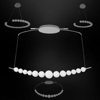 Hexim - Light Pendelleuchte led 4000K Hängeleuchte Wandleuchte Deckenleuchte Lampen Pearl: Chrome, Pendelleuchte Gerade von HEXIM