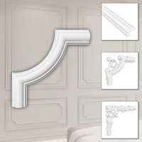 Stuckverzierung aus hdps/pu weiß - Stuckrahmen Wanddeko Bilderrahmen - hcr Wandleisten:HCR501-1, 2 Ecksegmente - Hexim Stuckverzierung aus hdps/pu weiß - Stuckrahmen Wanddeko Bilderrahmen - hcr Wandleisten:HCR501-1, 2 Ecksegmente - Hexim von HEXIM