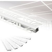 Led Trockenbauprofil 2m Aluminium Profil Unterputz Lichtleiste für LED-Streifen inkl. Abdeckung: aled 1 - 12mm Leuchtbreite, 40 Meter / 20 Leisten von HEXIM