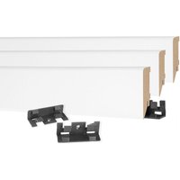 Mdf Sockelleiste 2,4 Meter 19x70mm Fußleiste Sockelprofil Bodenleiste weiß MS7019: 2.4M Sockelleiste MS7019, 8 Leisten / 19.2 Meter von HEXIM