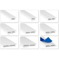 Hohlkammerleisten PVC weiß 2m - Kantenhöhe 7mm, Auswahl Fahne & Klebeband - HJ:Ohne Klebeband, HJ.201 - 20x7mm mit Fahne Hohlkammerleisten PVC weiß 2m - Kantenhöhe 7mm, Auswahl Fahne & Klebeband - HJ:Ohne Klebeband, HJ.201 - 20x7mm mit Fahne von HEXIM