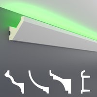 Led Stuckleisten aus pu - lichtundurchlässig, Variantenvielfalt & vorgrundiert - Sparpakete: LED-14 / 65x65mm, Max. Paket (bester Meterpreis) von HEXIM