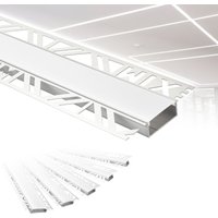 Led Trockenbauprofil 2m Aluminium Profil Unterputz Lichtleiste für LED-Streifen inkl. Abdeckung: aled 3 - 30mm Leuchtbreite, Max. Paket (bester von HEXIM