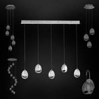 Light Pendelleuchte led 4000K Hängeleuchte bis 2m Wandleuchte Deckenleuchte Lampen Egg: Pendelleuchte Gerade (5 Flammig), Chrome - Hexim von HEXIM