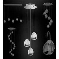 Light Pendelleuchte led 4000K Hängeleuchte bis 2m Wandleuchte Deckenleuchte Lampen Egg: Pendelleuchte Rund (3 Flammig), Chrome - Hexim von HEXIM