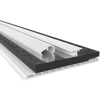 Rollladenkastendeckel mit Dämmung, Rollladendeckel pvc Rollladen Profile Revisionsklappe Fenster: 100 cm - Länge, Komplettset 220 mm - Breite - Hexim von HEXIM