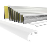 Hexim - Rollladenkastendeckel mit Dämmung, Rollladendeckel pvc Rollladen Profile Revisionsklappe Fenster: Rollladentraverse, 140 cm - Länge von HEXIM