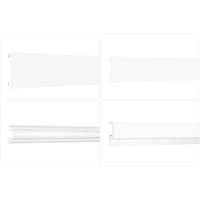 Grand Decor - Stuckleisten aus hdps Styropor - extrem widerstandsfähig, schneeweiß & modern: HCR501-1 - 150 x 150 mm, Segment von GRAND DECOR