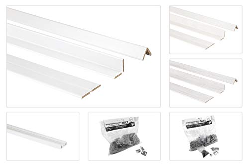 TRIUMPH Zubehör für MDF Paneele - Profilholzkrallen, Unterkonstruktionsprofil & Abschlussleisten - (PVC Montageprofil, 2 Meter) Nut-Feder Paneele von HEXIM