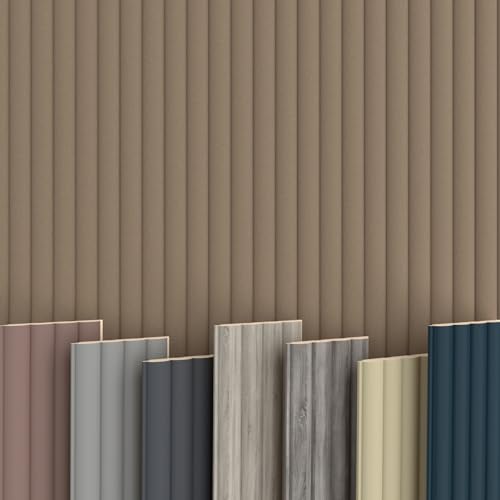 WAVE Lamellen 2,75m HEXIM - MDF Holz Lamellenwand Wandpaneele Lamellenverkleidung Wandverkleidung Lamellenpaneele Holzpaneele Natur (1 Start/Abschlussprofil, Wave Standard Pure Wood) von HEXIM