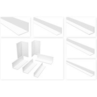 Winkelleisten PVC weiß 2m - gleichschenklig, 1 bis 4mm Stärke - HJ: 60x60mm, 3mm von HEXIM