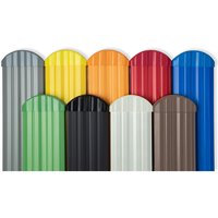 Hexim - Zaunkappen rund pvc Gartenzaun Balkonbrett viele Farben pzkr: PZK-09 - Nussbraun von HEXIM