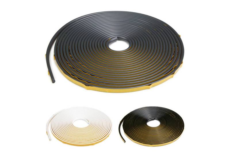 HEXIMO Zierleiste SFL-1 anthrazit 10 Meter, Flexible Zierleiste (12 x 6 mm) selbstklebend in anthrazit aus PVC - Dichtung für Küchen Herd Arbeitsplatten Waschbecken Badewanne Dusche Abschlussleiste (1 Rolle / 10 meter SFL-1 anthrazit) von HEXIMO