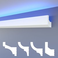 Led Stuckleisten klassisch, indirekte Beleuchtung Deckenleisten xps Styropor:HLED-4 - 40x60 mm, 1.7 Meter / 1 Leiste - Heximo Led Stuckleisten klassisch, indirekte Beleuchtung Deckenleisten xps Styropor:HLED-4 - 40x60 mm, 1.7 Meter / 1 Leiste - Heximo von HEXIMO
