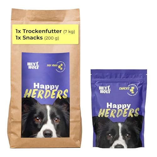 HEY HOLY Set 7 kg Premium Trockenfutter & 1 x 200 g Snacks für Hütehunde 100% getreidefrei | Hundefutter & Leckerlis für ausgewachsene Hütehunde mit Huhn | Hochverträglich aus natürlichen Zutaten HEY HOLY Set 7 kg Premium Trockenfutter & 1 x 200 g Snacks für Hütehunde 100% getreidefrei | Hundefutter & Leckerlis für ausgewachsene Hütehunde mit Huhn | Hochverträglich aus natürlichen Zutaten von HEY HOLY