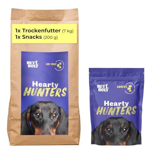 HEY HOLY Set 7 kg Premium Trockenfutter & 1 x 200 g Snacks für kleine Jagdhunde 100% getreidefrei | Hundefutter & Leckerlis für ausgewachsene Hunde mit Rind | Hochverträglich aus natürlichen Zutaten HEY HOLY Set 7 kg Premium Trockenfutter & 1 x 200 g Snacks für kleine Jagdhunde 100% getreidefrei | Hundefutter & Leckerlis für ausgewachsene Hunde mit Rind | Hochverträglich aus natürlichen Zutaten von HEY HOLY