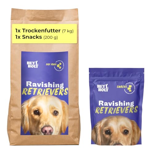 HEY HOLY Set 7 kg Trockenfutter & 1 x 200 g Snacks für Retriever 100% getreidefrei | Hundefutter & Leckerlis für ausgewachsene Retriever mit Lamm | Hochverträglich aus natürlichene Zutaten HEY HOLY Set 7 kg Trockenfutter & 1 x 200 g Snacks für Retriever 100% getreidefrei | Hundefutter & Leckerlis für ausgewachsene Retriever mit Lamm | Hochverträglich aus natürlichene Zutaten von HEY HOLY