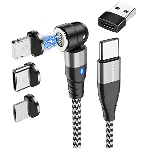 HEYBRO USB C auf USB C Magnet Ladekabel, PD 60W Schnellladen & Datenübertragung Magnetisches Ladekabel, USB-C auf TypC Ladekabel Magnetisch für Samsung Galaxy S22 Tablet Laptop l-Pad von HEYBRO
