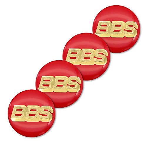 HEYCE 4 Stück Auto Radnabenkappen Wheel Center Caps Alufelgen Felgenkappen Nabendeckel Aufkleber, ​für BBS RM RZ RG RS 56MM Auto Dekoration Abzeichen Zubehör von HEYCE