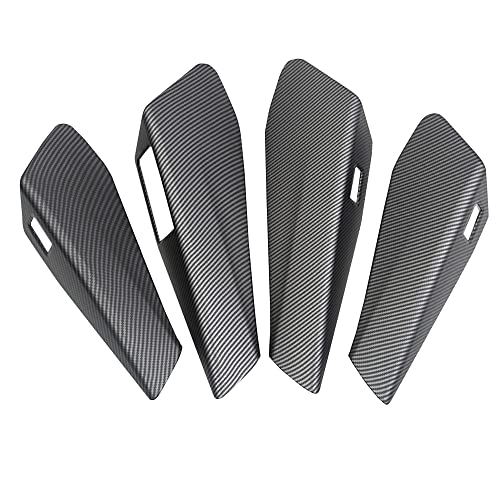 HEYCE 4 Stück Kohlefaserfarbe Interieur Türverkleidungen Dekor für V-W ID3 ID4 2021 2022 2023 Auto Innenraum Zubehör ABS Kunststoff von HEYCE