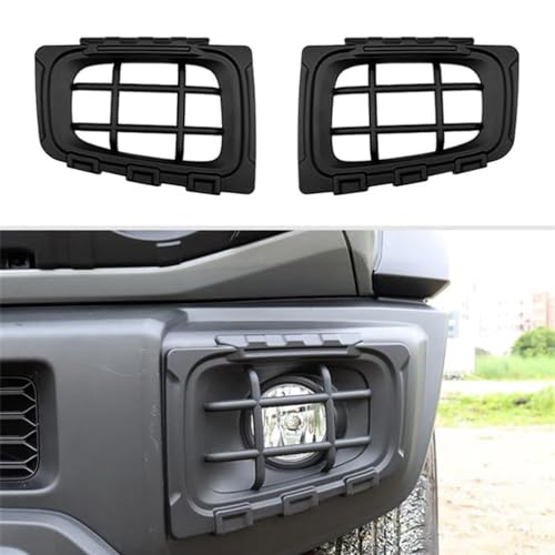HEYCE ABS Auto Rücklicht Abdeckung Front Nebel Licht Scheinwerfer Abdeckung für Suzuki Jimny 2019 2020 2021 2022 2023 Trim Dekoration Außen Styling Zubehör,Front Foglight Cover von HEYCE