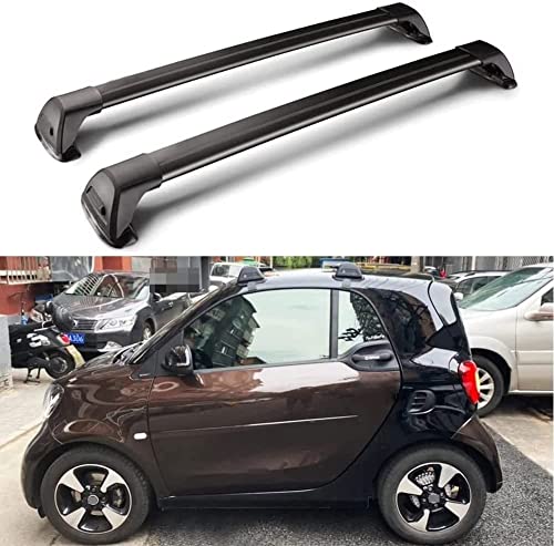 HEYCE Auto DachträGer für Smart Fortwo 453 2-Door 2015-2020, Aluminium DachgepäCkträGer GepäCktransport RelingträGer Hochstabile Dachbox LastenträGer Schutz Dach Railing BüGel von HEYCE