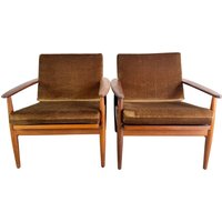 2x Midcentury Sessel Easy Chair Braun Vintage 1960S Lounge Stuhl von HEYCIRCULAR