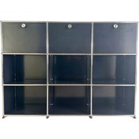 Original Usm Haller Sideboard 3x3 Kommode Design Regal Schwarz von HEYCIRCULAR