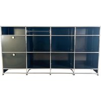 Original Usm Haller Sideboard 4x4 Kommode Design Regal Schwarz von HEYCIRCULAR