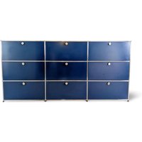Original Usm Haller Sideboard Stahlblau 3x3 Fritz Kommode von HEYCIRCULAR
