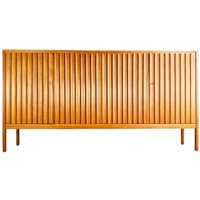 Original Xxl Leo Bub Midcentury Highboard Teak Sideboard 1970 von HEYCIRCULAR