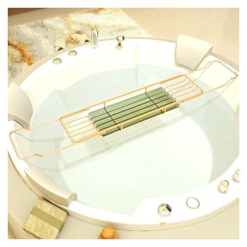 Badewannenablage for Badewanne, 104–139 ​​cm, erweiterbare, extra langes Badewannengestell for große/runde Badewannen, Rutschfester Badewannenaufbewahrungshalter(Style2) von HEYDGBBZ