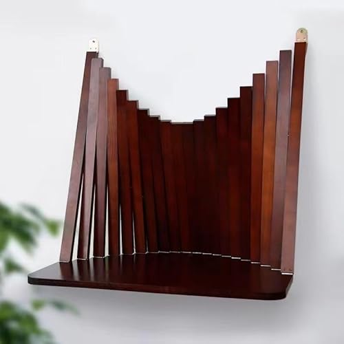 HEYDGBBZ An der Wand montierter Klapptisch, Esstisch mit Klappblatt, Kleiner Schreibtisch aus Holz, schwebender, schwimmfähiger im modernen Stil(Brown,78x100CM) von HEYDGBBZ