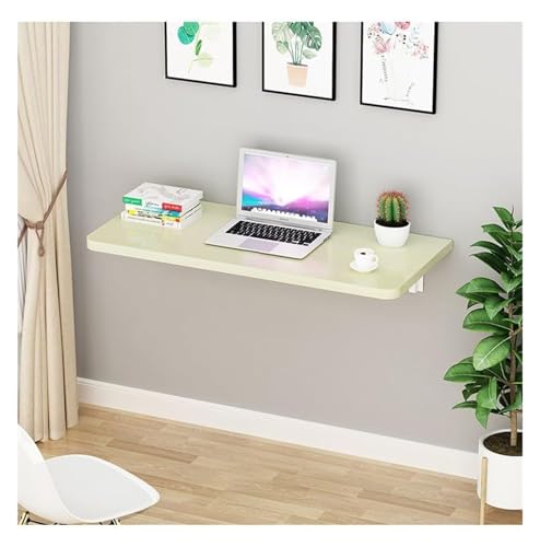 HEYDGBBZ An der Wand montierter Klapptisch, herunterklappbarer Wandschreibtisch mit Stauraum, schwebender Schreibtisch for kleine Räume, ausklappbarer Esstisch-Wäschetisch(White Maple,40x30CM) von HEYDGBBZ