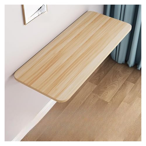 HEYDGBBZ An der Wand montierter Klapptisch, herunterklappbarer schwebender Esstisch for kleine Räume, Faltbarer Laptop-Küchentisch mit Halterungen(Walnut,50x25CM) von HEYDGBBZ