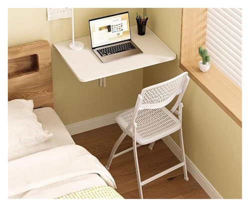 HEYDGBBZ An der Wand montierter Klapptisch, herunterklappbarer schwimmender Tisch, platzsparender Faltbarer Wandschreibtisch for Arbeitszimmer, Esszimmer, Balkon(80x58CM+47x52CM) von HEYDGBBZ