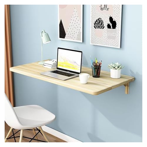 HEYDGBBZ An der Wand montierter Klapptisch, platzsparender mit Klappfunktion, Laptop-Schreibtisch, schwebender Esstisch Halterungen for die Küche im Home Office(Walnut,50x25CM) von HEYDGBBZ