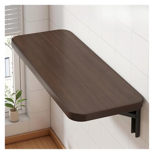 HEYDGBBZ An der Wand montierter Klapptisch, platzsparender schwebender Schreibtisch, Klappbarer Arbeits-Laptop-Schreibtisch-Esstisch for die Wäscherei, Home-Office-Küche(Walnut,20x60CM) von HEYDGBBZ