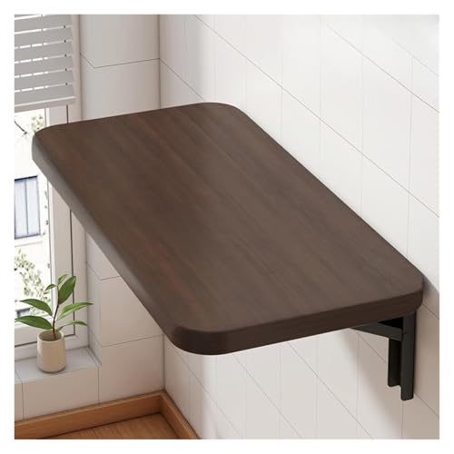 HEYDGBBZ An der Wand montierter Klapptisch, platzsparender schwebender Schreibtisch, Klappbarer Arbeits-Laptop-Schreibtisch-Esstisch for die Wäscherei, Home-Office-Küche(Walnut,30x40CM) von HEYDGBBZ