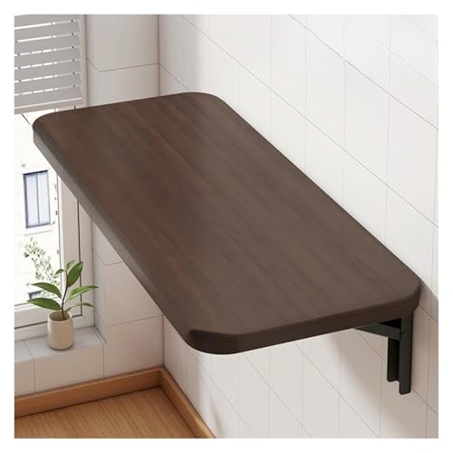 HEYDGBBZ An der Wand montierter Klapptisch, platzsparender schwebender Schreibtisch, Klappbarer Arbeits-Laptop-Schreibtisch-Esstisch for die Wäscherei, Home-Office-Küche(Walnut,30x60CM) von HEYDGBBZ