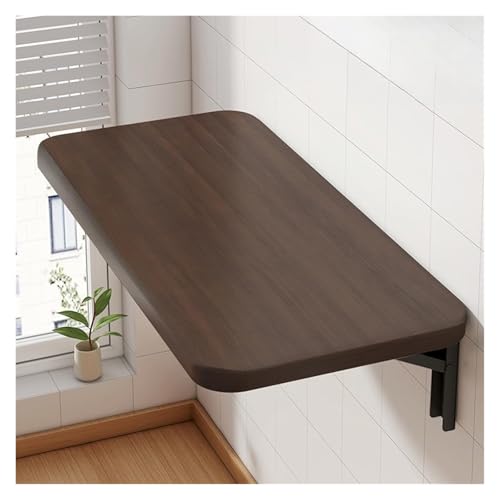 HEYDGBBZ An der Wand montierter Klapptisch, platzsparender schwebender Schreibtisch, Klappbarer Arbeits-Laptop-Schreibtisch-Esstisch for die Wäscherei, Home-Office-Küche(Walnut,40x60CM) von HEYDGBBZ