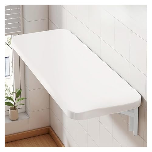 HEYDGBBZ An der Wand montierter Klapptisch, platzsparender schwebender Schreibtisch, Klappbarer Arbeits-Laptop-Schreibtisch-Esstisch for die Wäscherei, Home-Office-Küche(White,20x60CM) von HEYDGBBZ