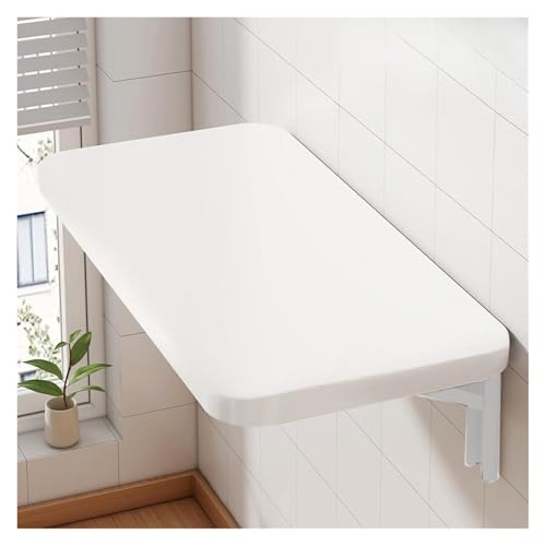 HEYDGBBZ An der Wand montierter Klapptisch, platzsparender schwebender Schreibtisch, Klappbarer Arbeits-Laptop-Schreibtisch-Esstisch for die Wäscherei, Home-Office-Küche(White,30x40CM) von HEYDGBBZ