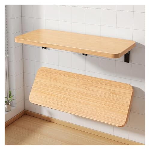HEYDGBBZ An der Wand montierter Klapptisch, schwebender Schreibtisch for kleine Räume, Klappbarer Esstisch mit Halterung for Arbeitszimmer, Balkon, Küche, Wohnzimmer(Pine,30x40CM) von HEYDGBBZ