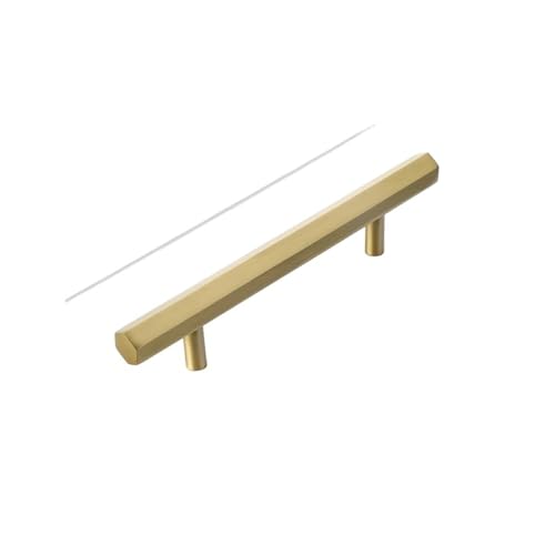 HEYDGBBZ Antike Messing Schubladengriffe, Schrank- und Schubladenknöpfe, Sechseck Messing Schrankknöpfe und Griffe Möbelgriffe Küchengriffe Gold Schubladenknöpfe Kupfer Schrankknöpfe(Ctc 96mm) von HEYDGBBZ