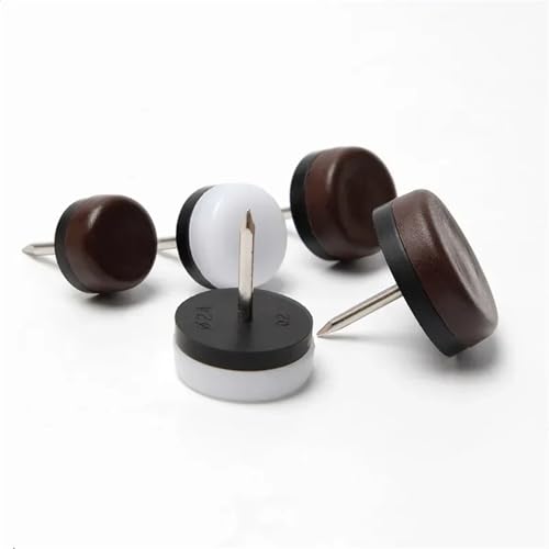 HEYDGBBZ Ersatz-Möbelbeine für Sofa, Schrank, Tisch, Nylongleiter, 400 Stück, 18/22/25/28 mm, verdickte Gleitunterlage für Aufnageln, Bodenschutz, Holzbeinfüße von(White 18mm) von HEYDGBBZ
