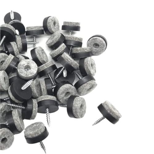 HEYDGBBZ Ersatz-Möbelbeine für Sofa, Schrank, Tisch, Schraub-Nivellierfüße, 40 Stück, Stuhlgleiter-Pad mit dickem Filz, runde Einschraubgleiter, Bodenschutz(White 22mm) von HEYDGBBZ